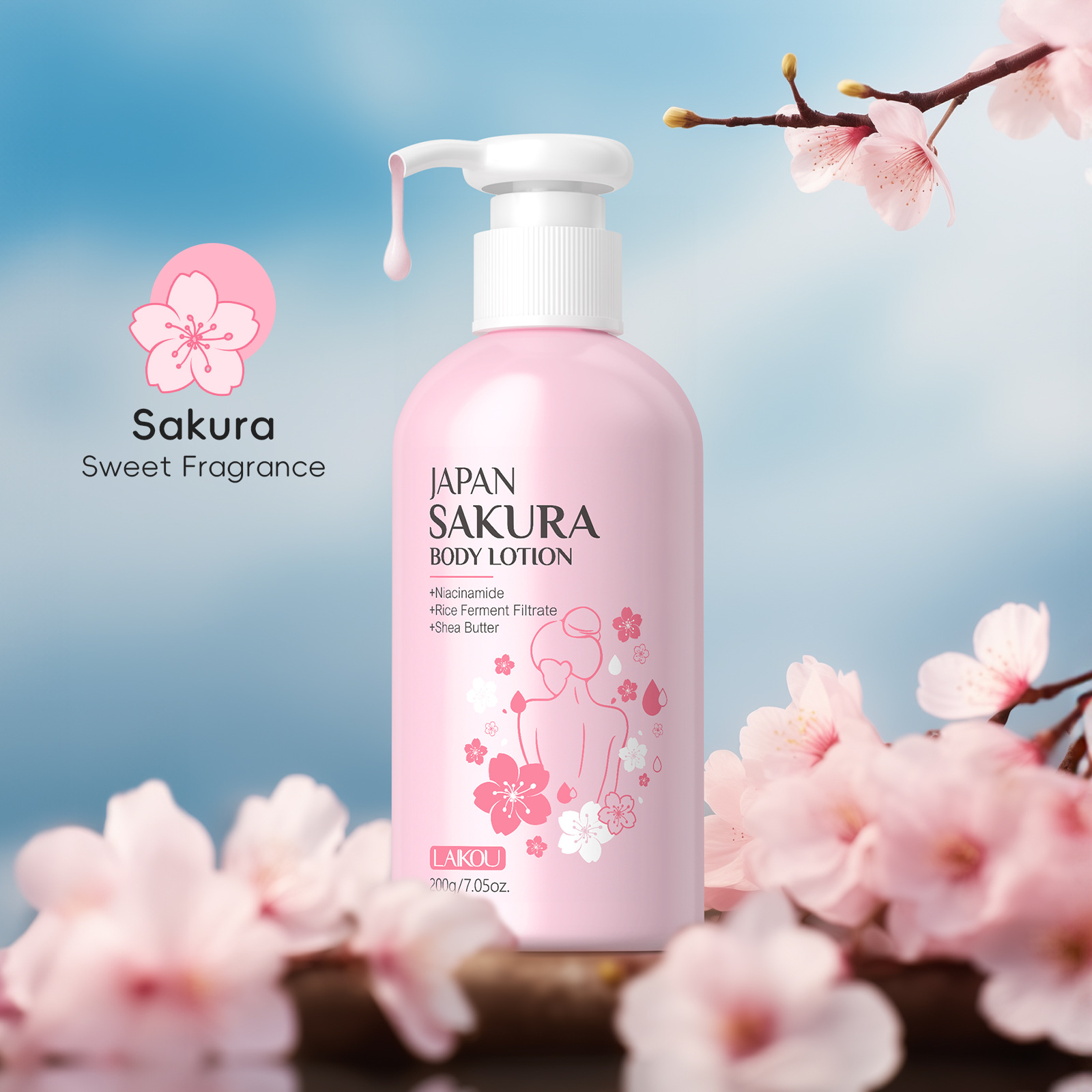 Laikou Japan Sakura Body Lotion
